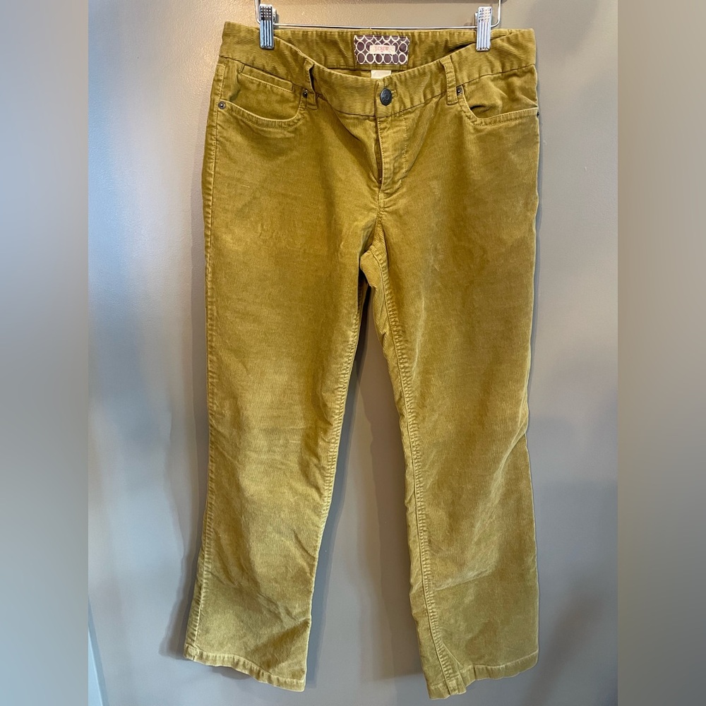 J crew olive green corduroy pants bootcut size 10 regular